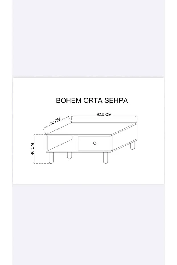 BOHEM ORTA SEHBA DÜZ SADE ANTİK ÇAM - AYTAŞI